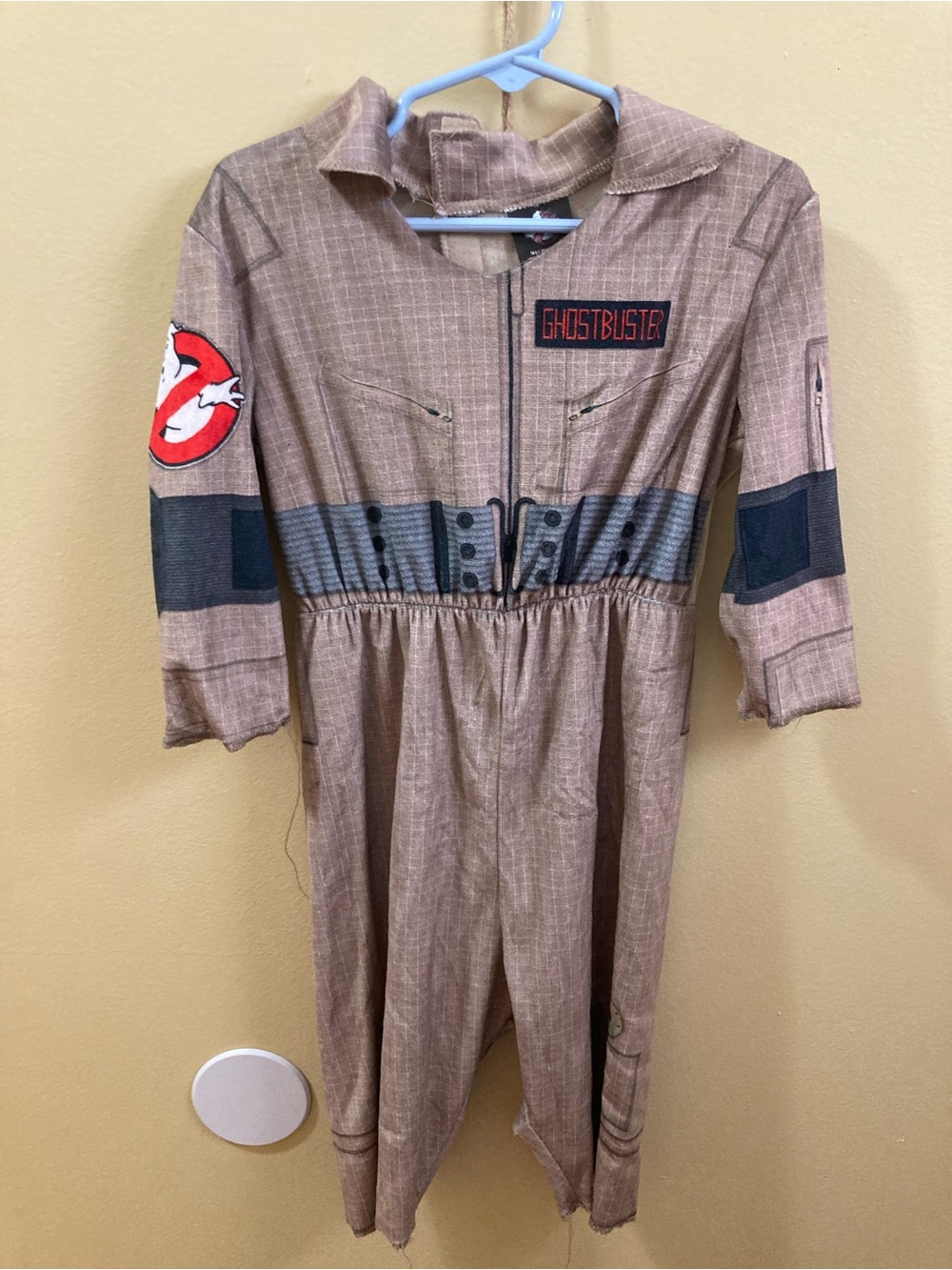 Ghostbuster Logo Jumpsuit Halloween Costume - Brown kids 2T